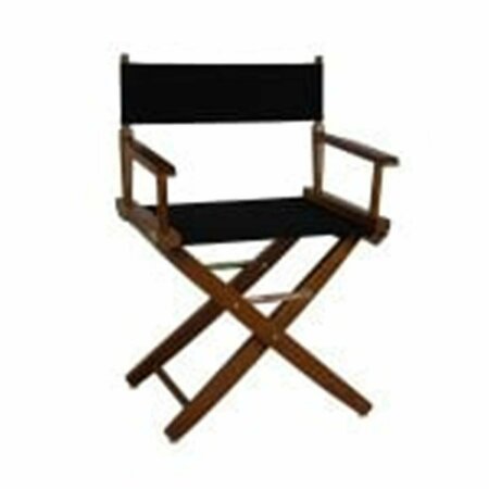 DOBA-BNT 206-04-032-15 18 in. Extra-Wide Premium Directors Chair, Oak Frame with Black Color Cover SA4265521